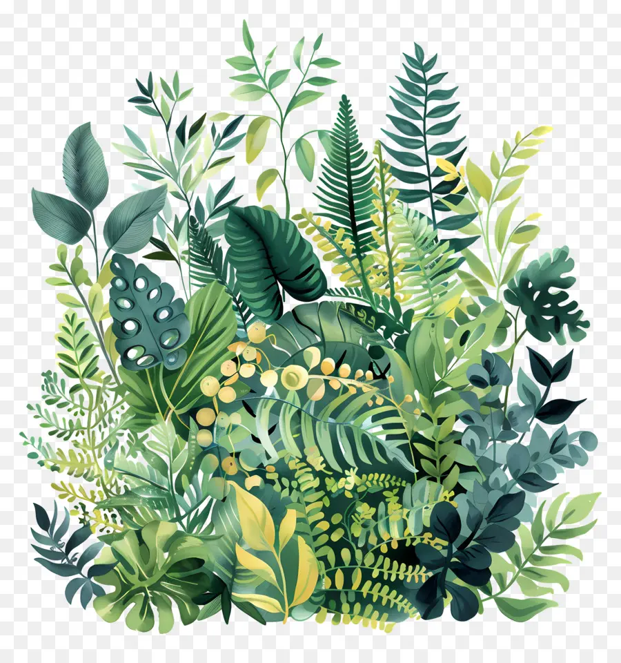 пышная зелень，джунгли PNG