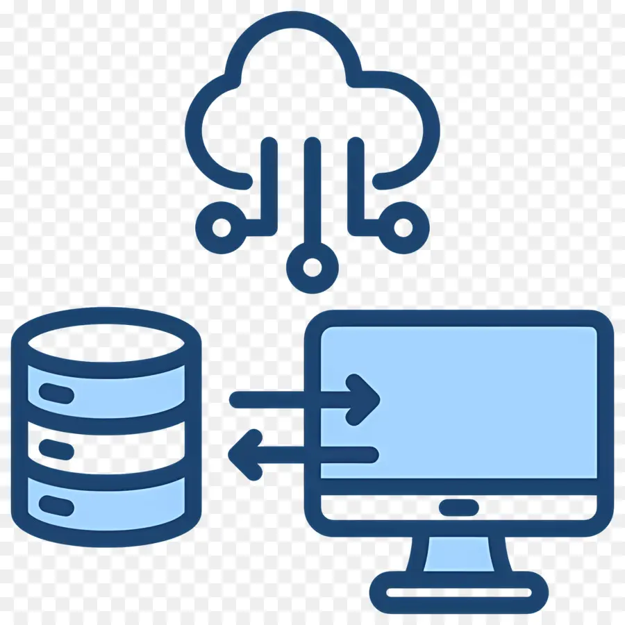 Значок облачного сервера，Облачные вычисления PNG