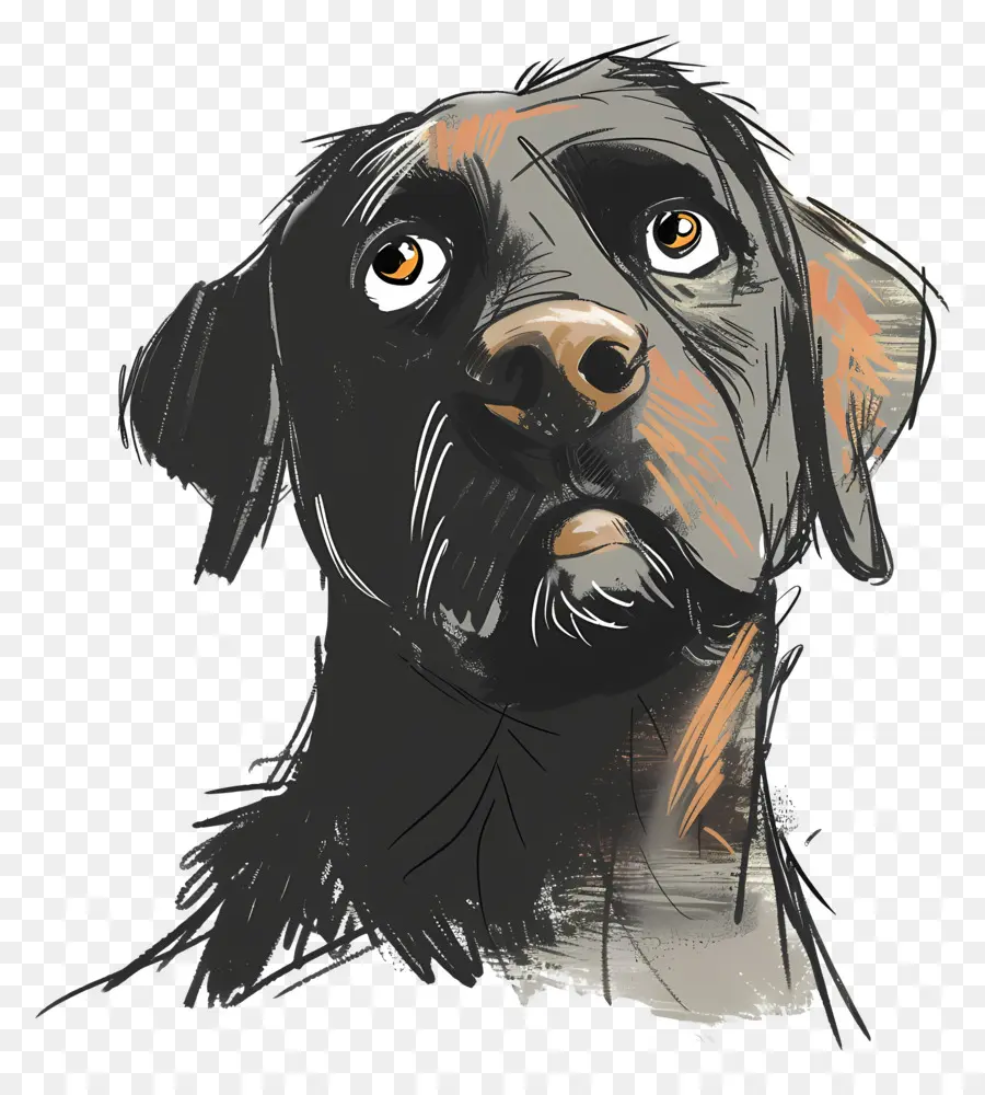 черный пес，живопись собаки PNG