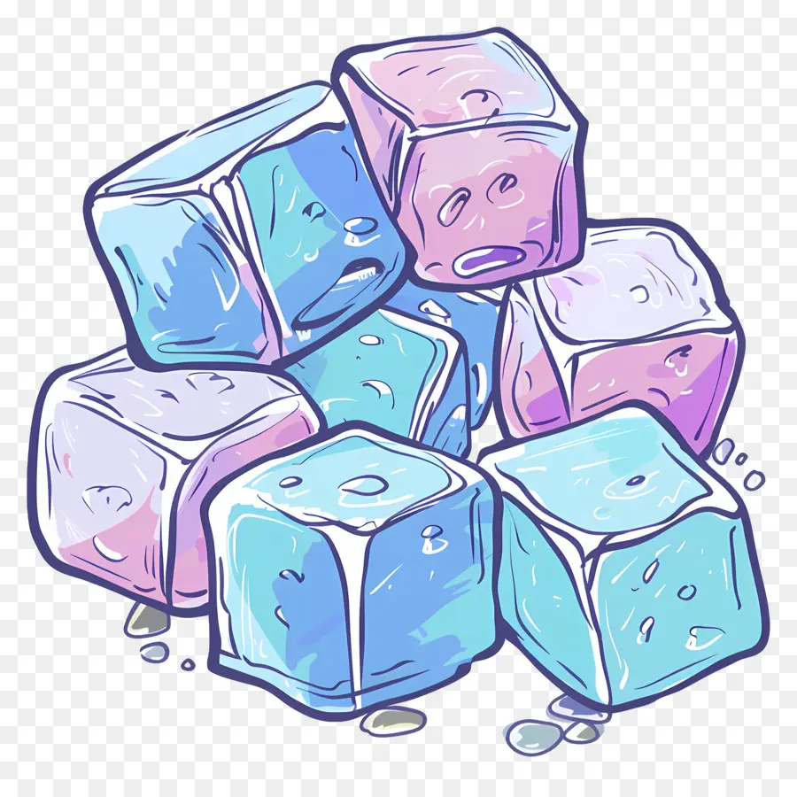 кубики льда，ледяные блоки PNG