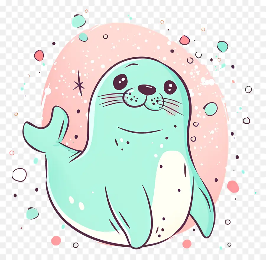 Seal，мультфильм печать PNG