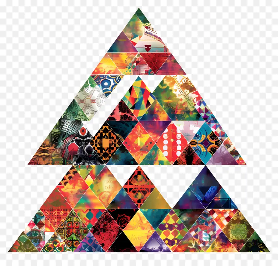 форма треугольника，красочный треугольник PNG