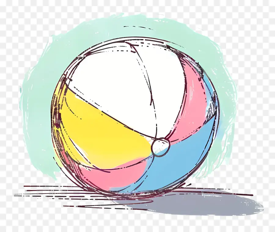 Пляжный мяч，красочные PNG