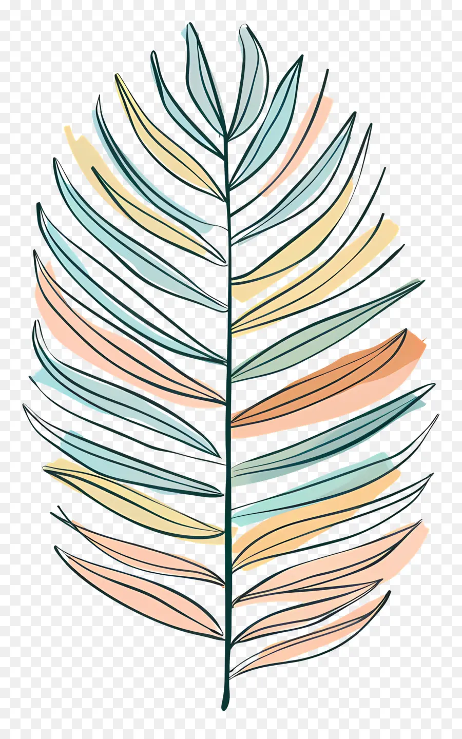 пальмовый лист，лист дизайн PNG