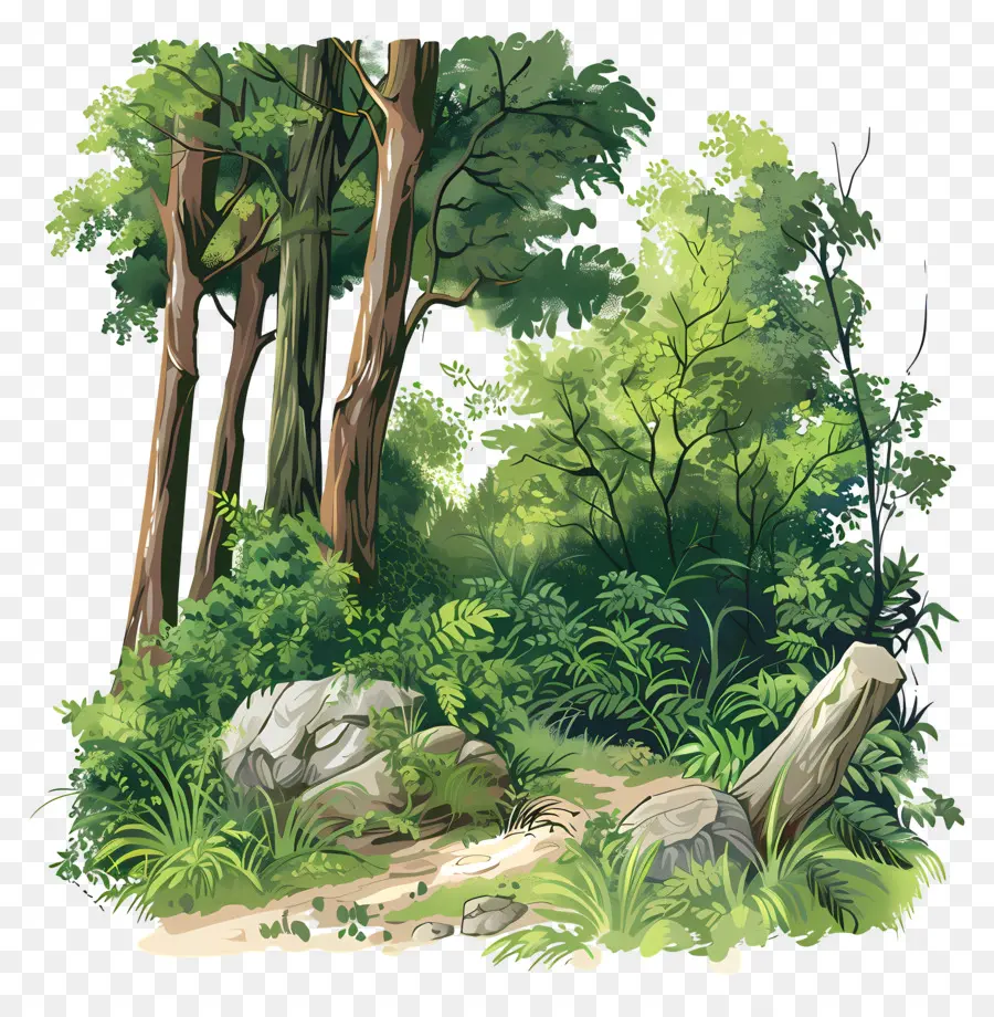 Лесная растительность，лес PNG