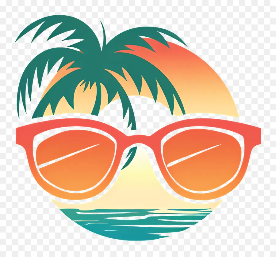 Лето начинается，Солнцезащитные очки PNG