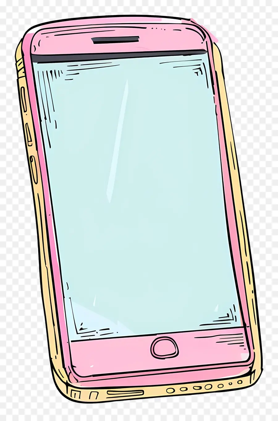 Смартфон，Розовый смартфон PNG