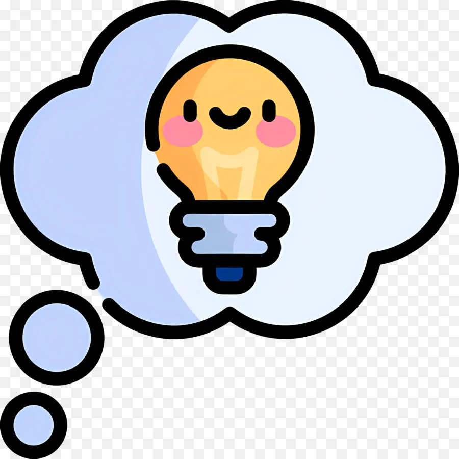 икона мышления，мультипликационная лампа PNG
