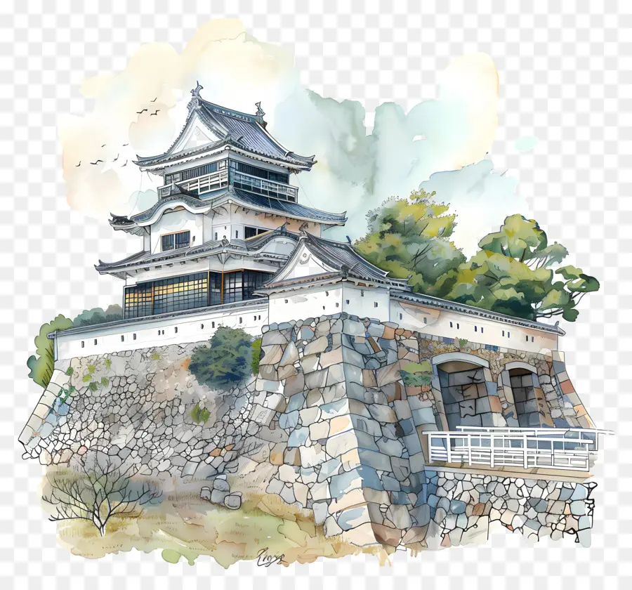 Nijō замок，Японский замок PNG