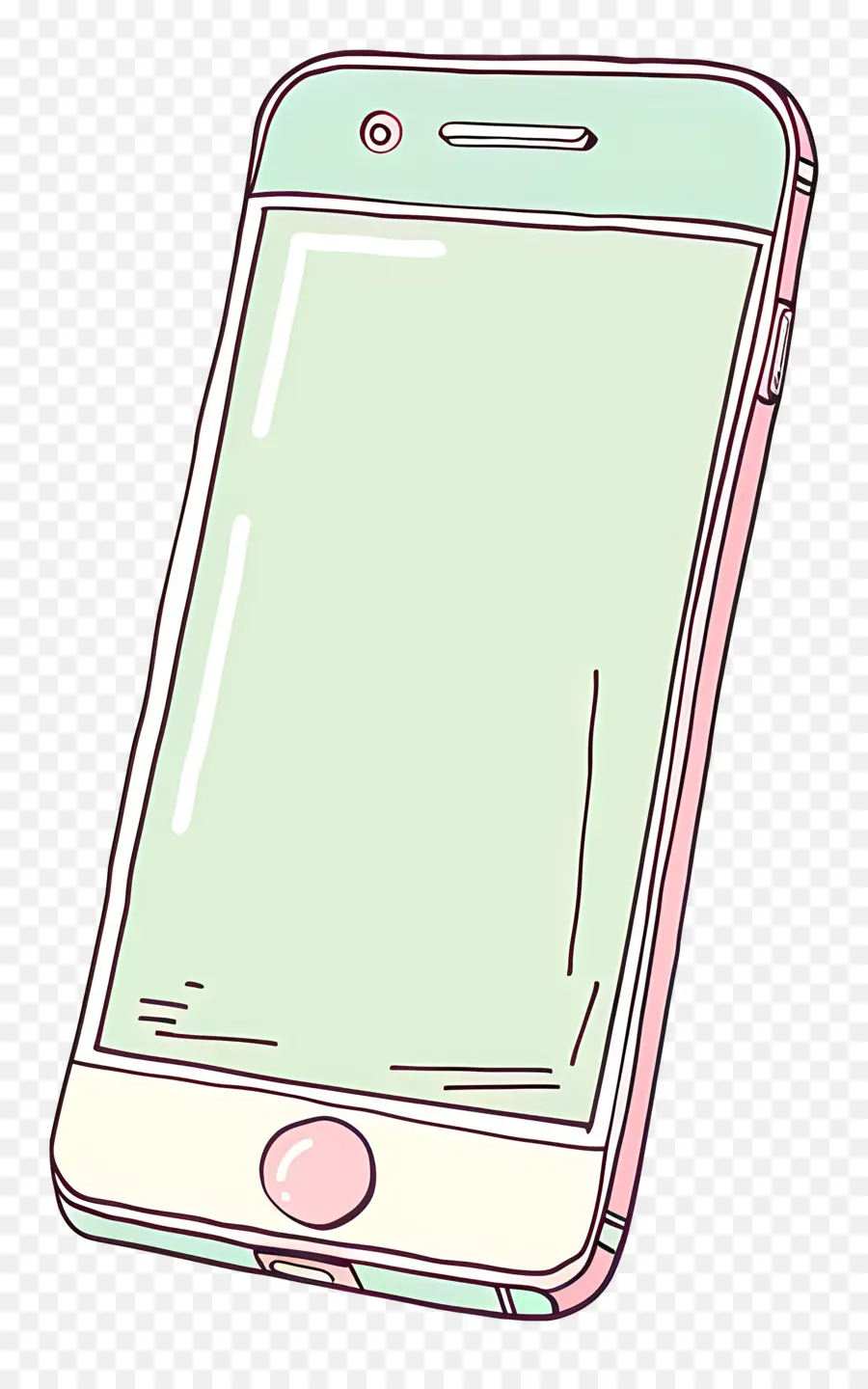 Смартфон，белый экран PNG