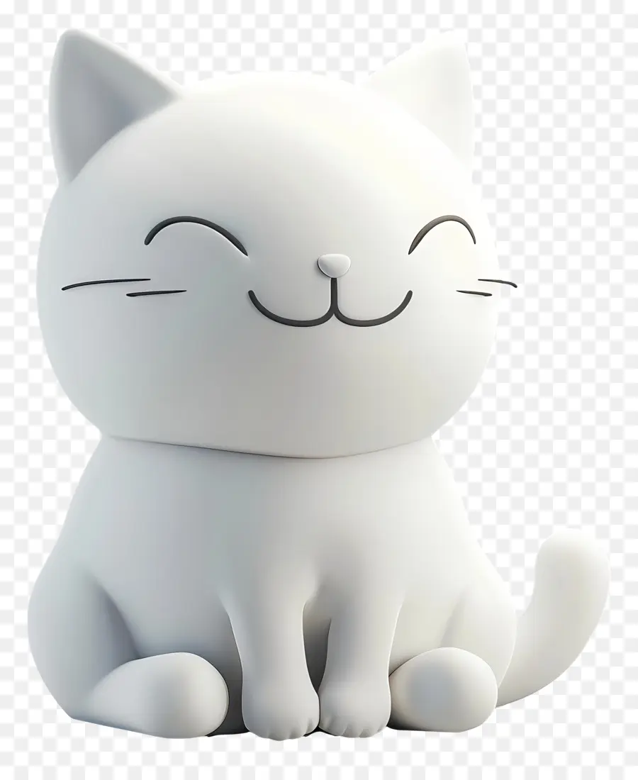 белый кот，кошка PNG