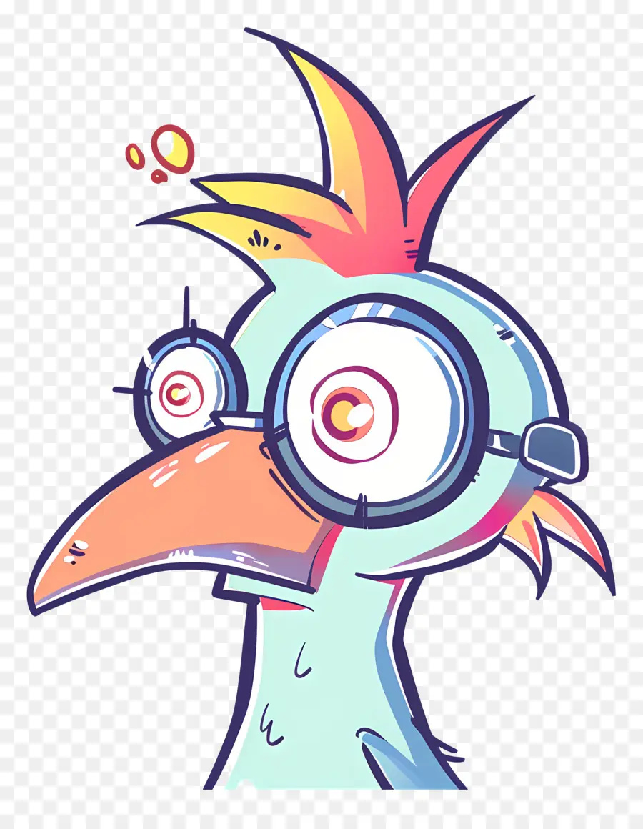 Мензурка，мультфильм птица PNG