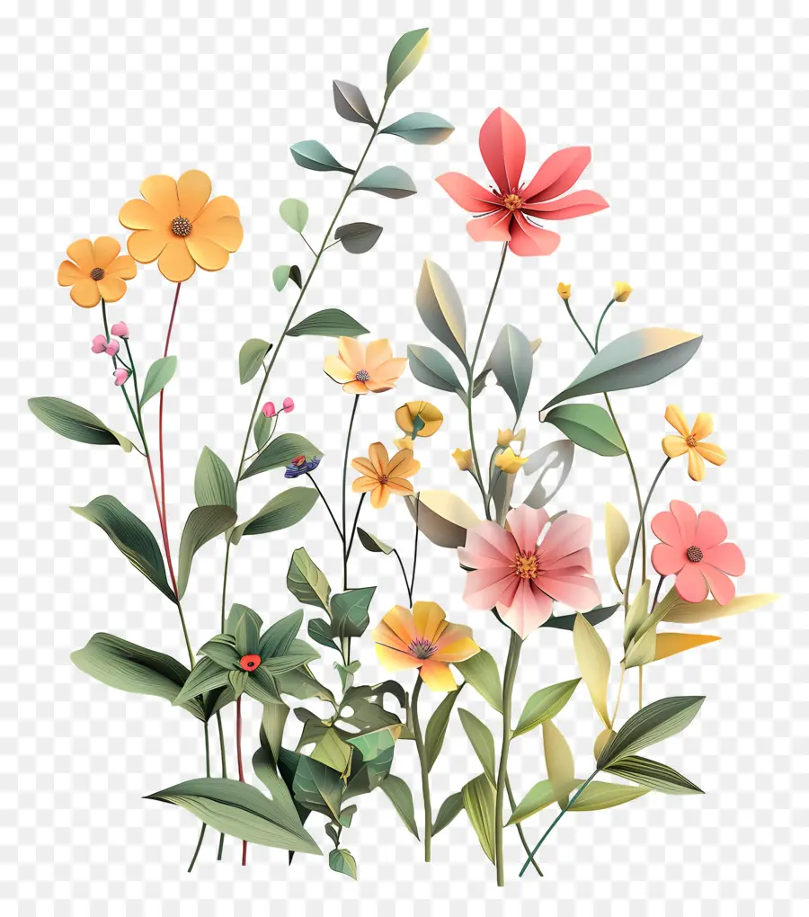 Цветочные растения，цветы PNG