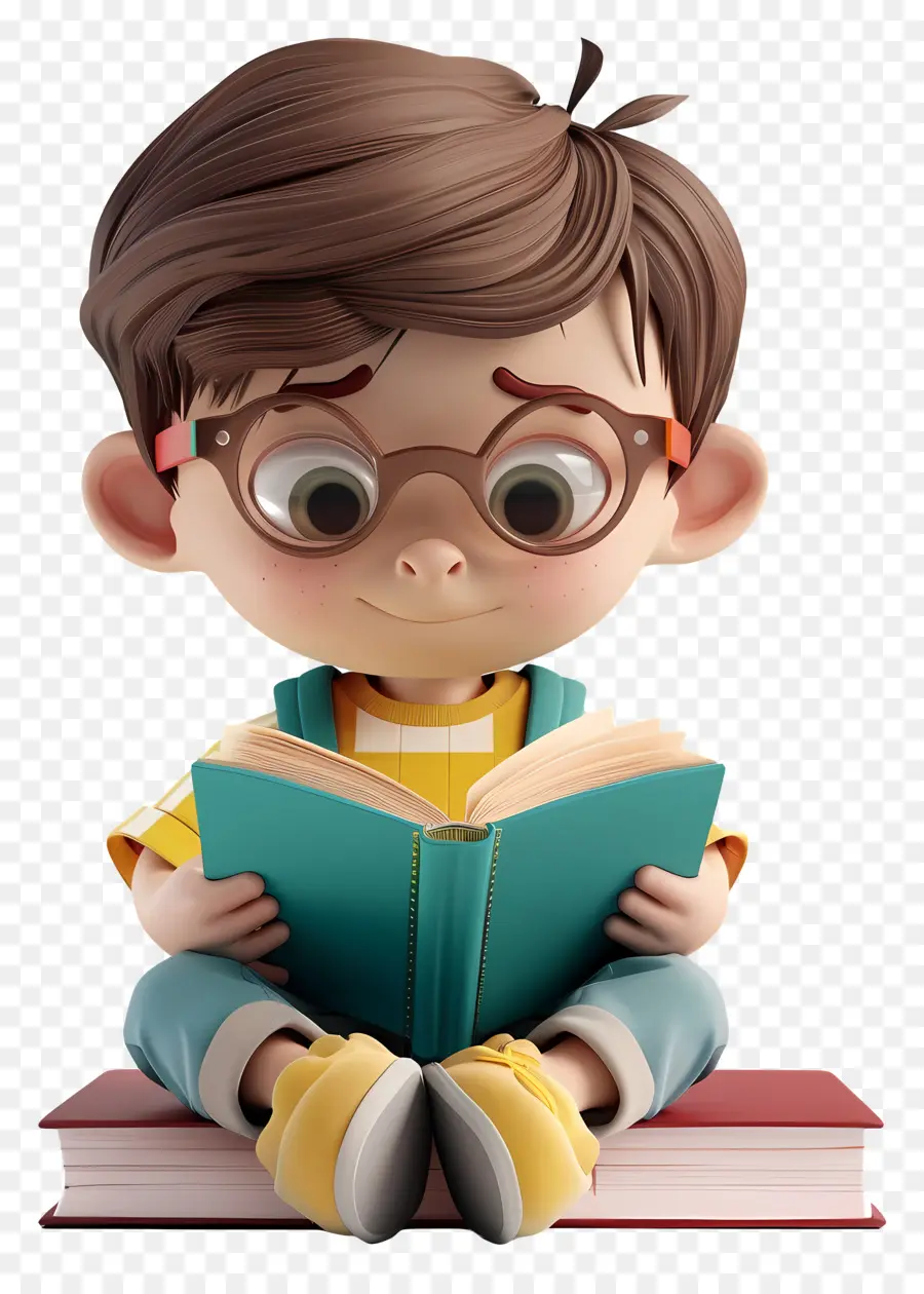 чтение книг，молодой мальчик PNG
