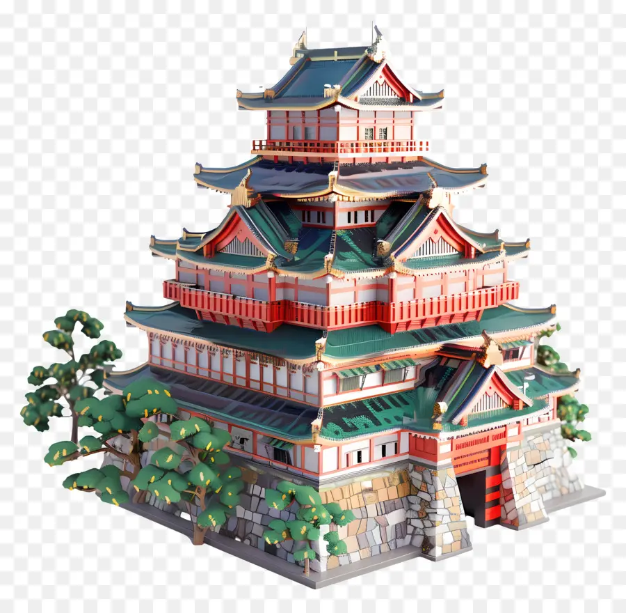Nijō замок，Японский замок PNG