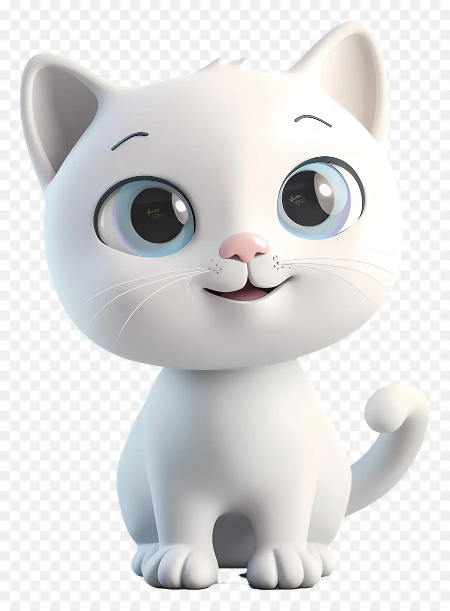белый кот，голубые глаза PNG
