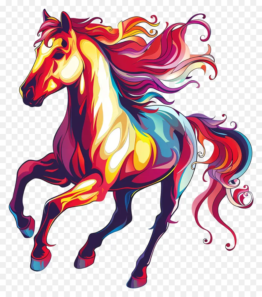 лошадь，красочная лошадь PNG