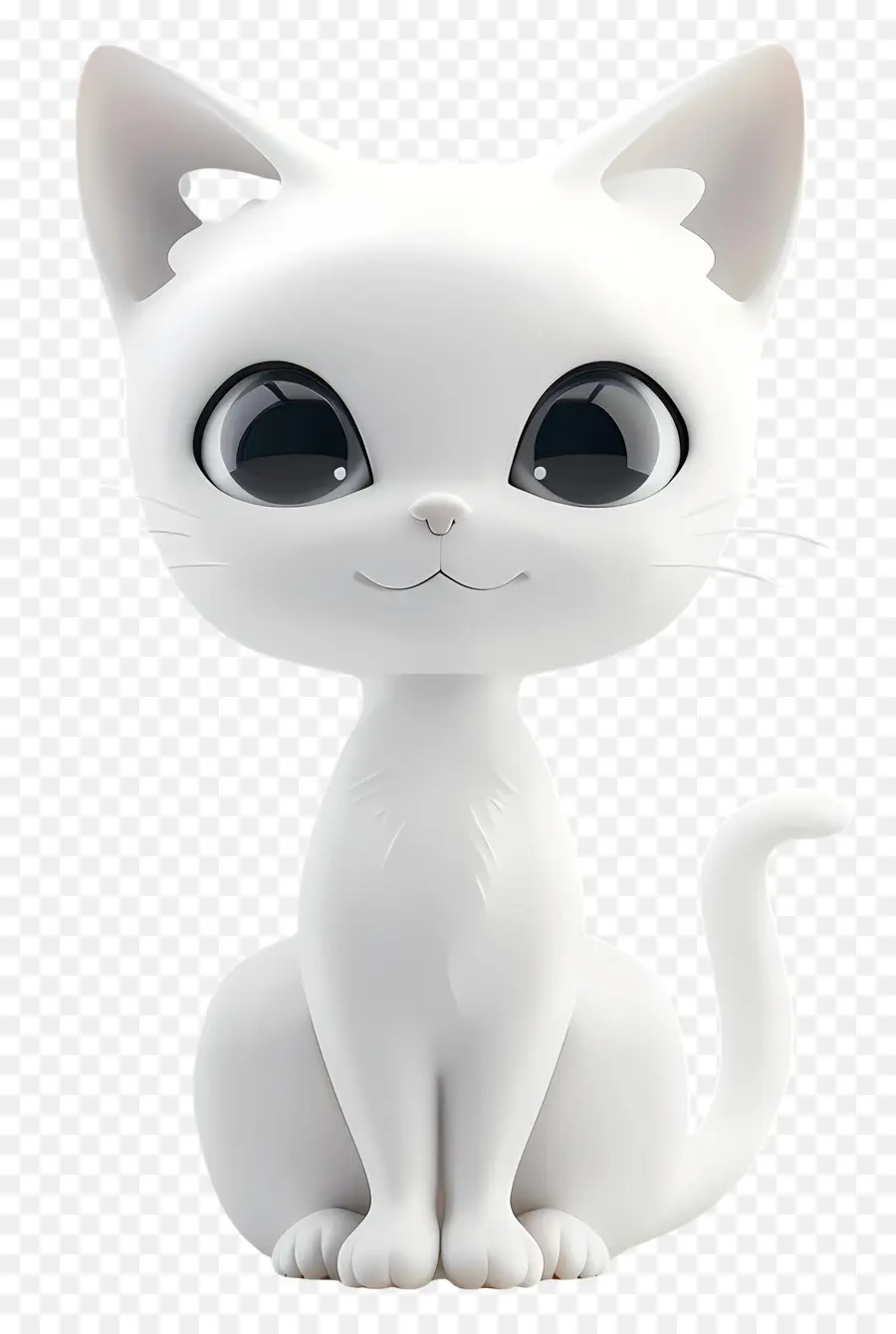 белый кот，милые PNG