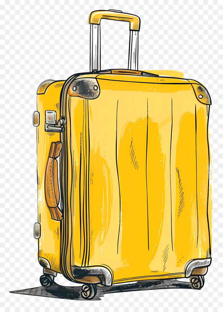 путешествия чемодан，Желтый чемодан PNG
