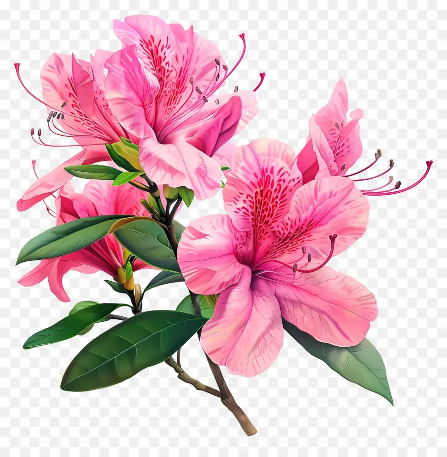 Азалия цветок，розовый азалии PNG