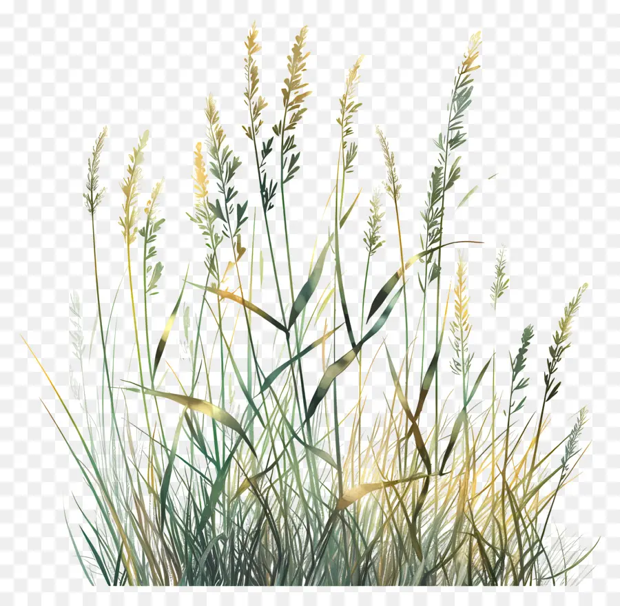 длинная трава，Раскраска травы PNG