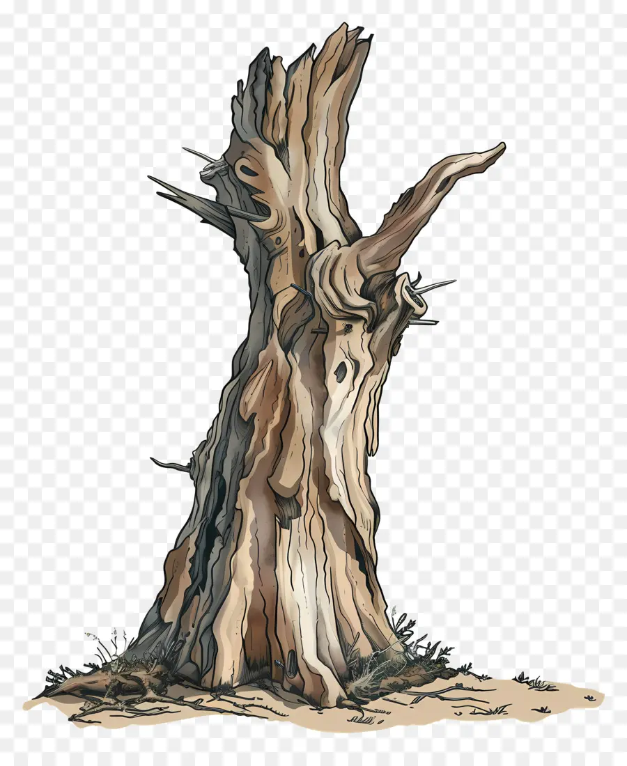 ствол дерева，Старое дерево PNG