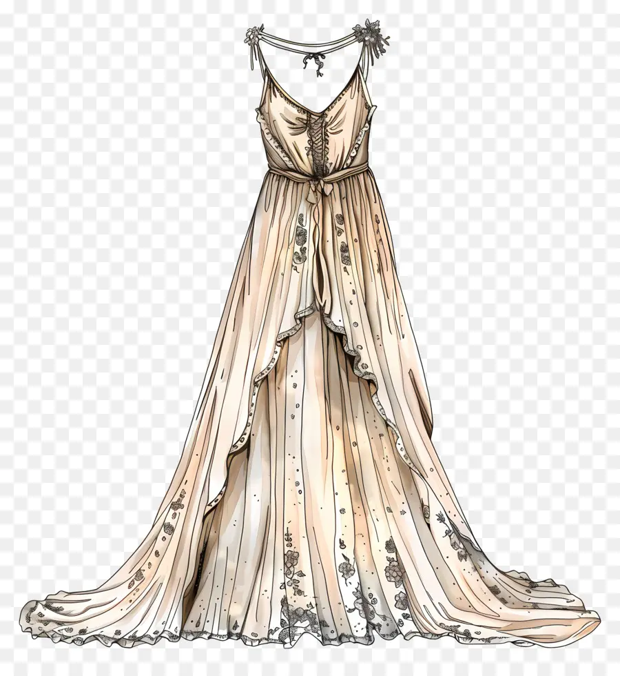 Свадебное платье Бохо，свадебное платье PNG