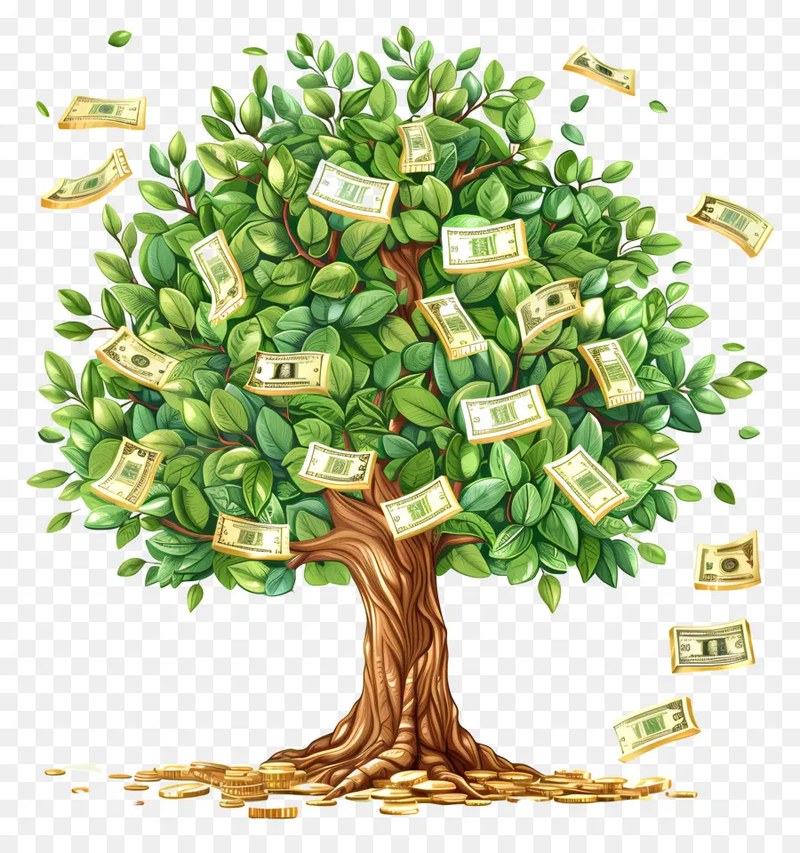 денежное дерево，Дерево PNG