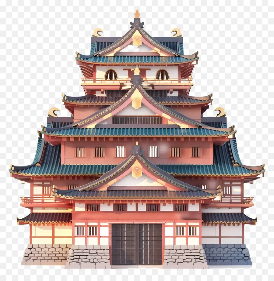 Nijō замок，Традиционная китайская архитектура PNG