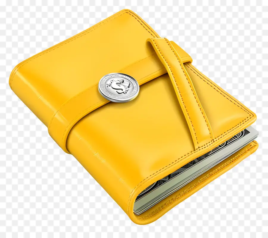 кошелек с деньгами，Желтый кошелек PNG