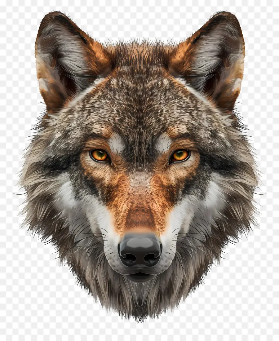 волк лицо，голова волка PNG