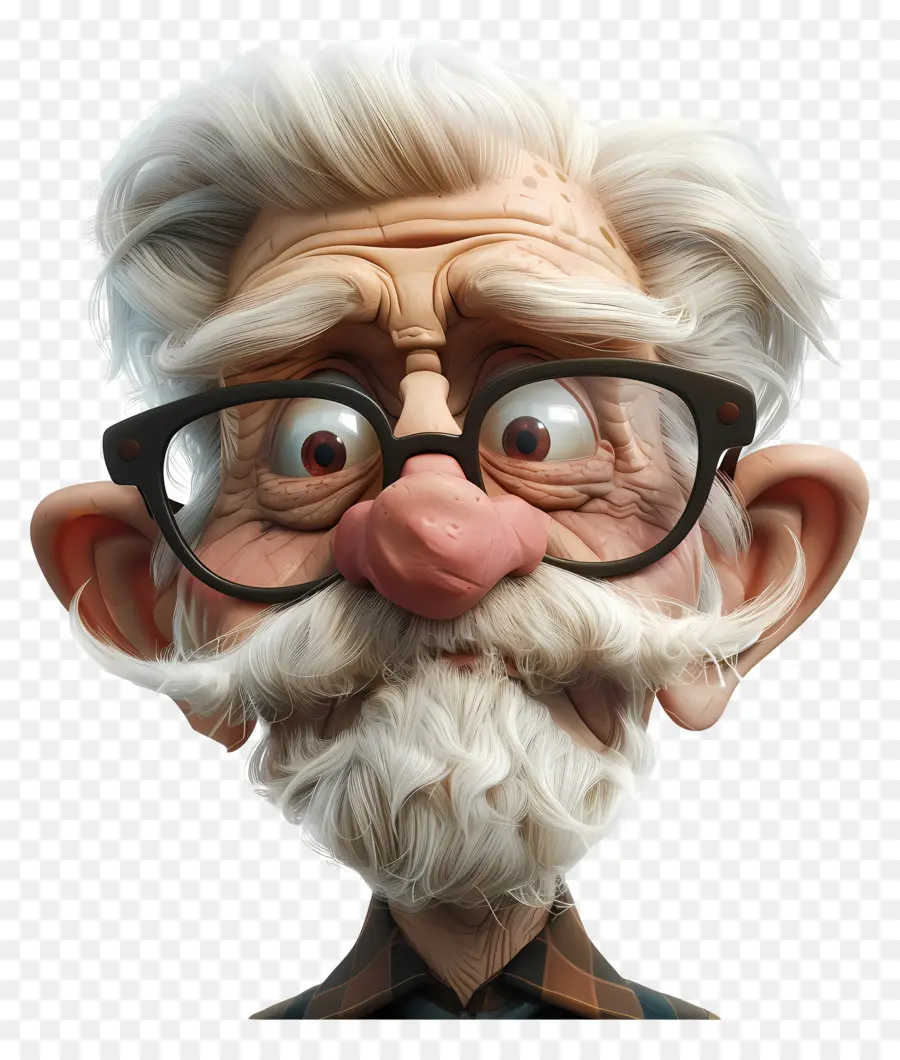 Мужчина мультфильм лицо，пожилых людей PNG