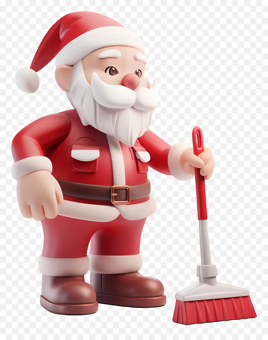 Санта чистящий，Санта Клаус PNG
