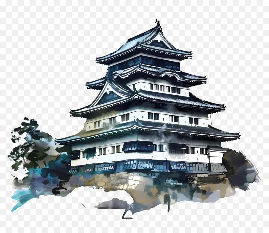 Nijō замок，архитектура здания PNG