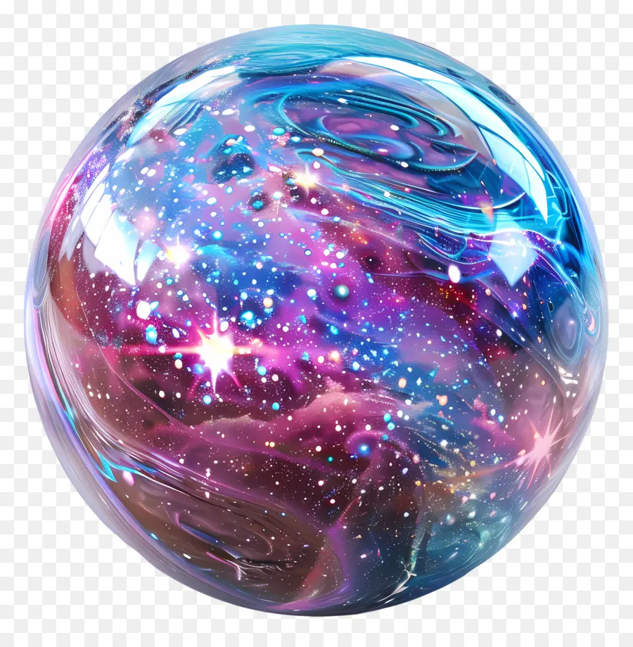магическая сфера，космический фон PNG