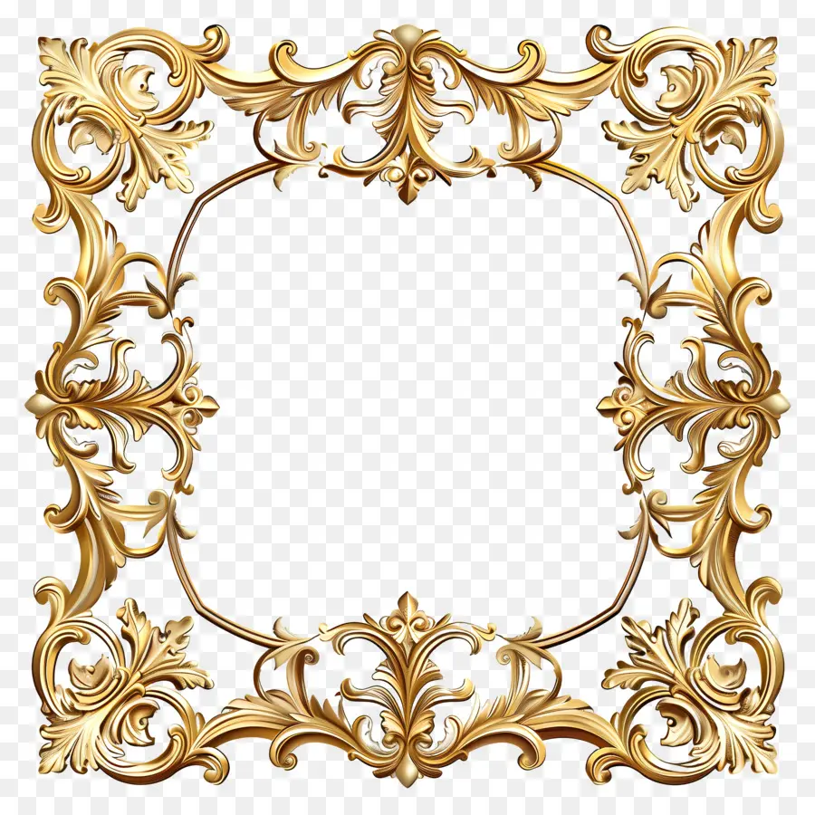 Royal Gold Frame，золотой раме PNG