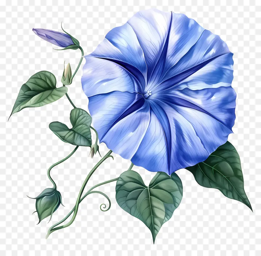 Утренняя слава цветок，Синий утренняя слава цветок PNG
