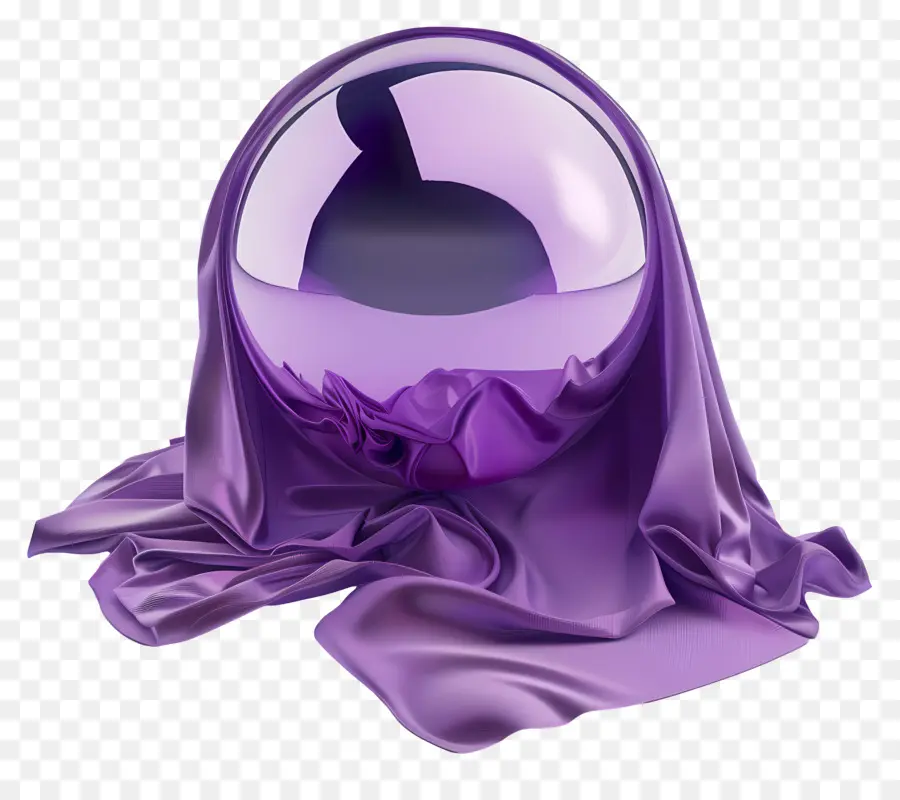 магическая сфера，фиолетовая ткань PNG