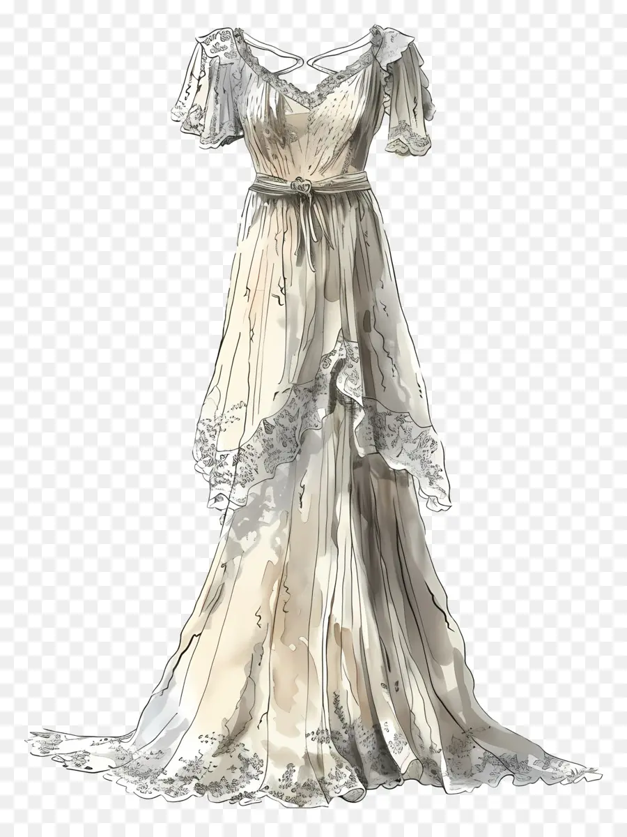 Свадебное платье Бохо，свадебное платье PNG