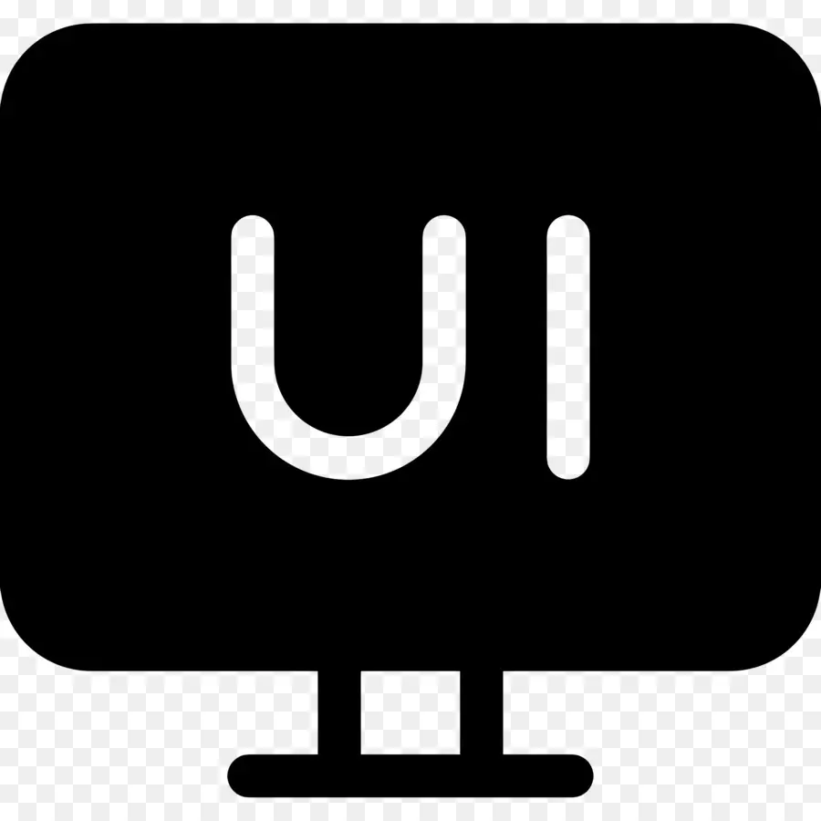 Ui Ux значок，черный фон PNG