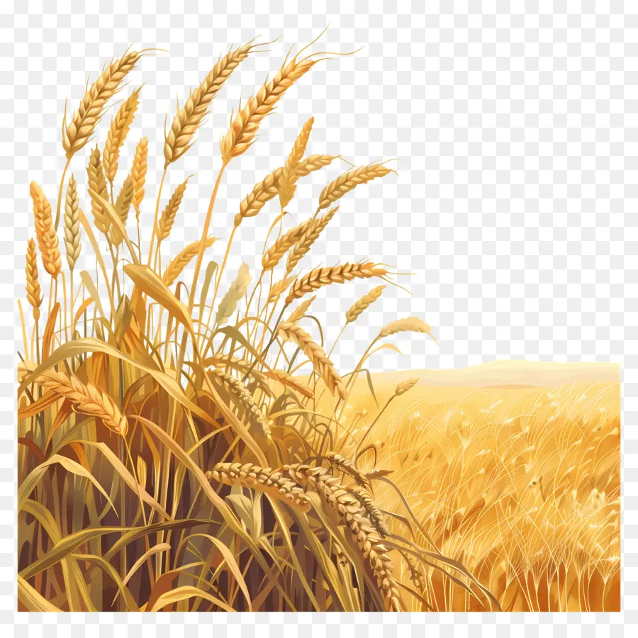 поле пшеницы，Пшеницы PNG