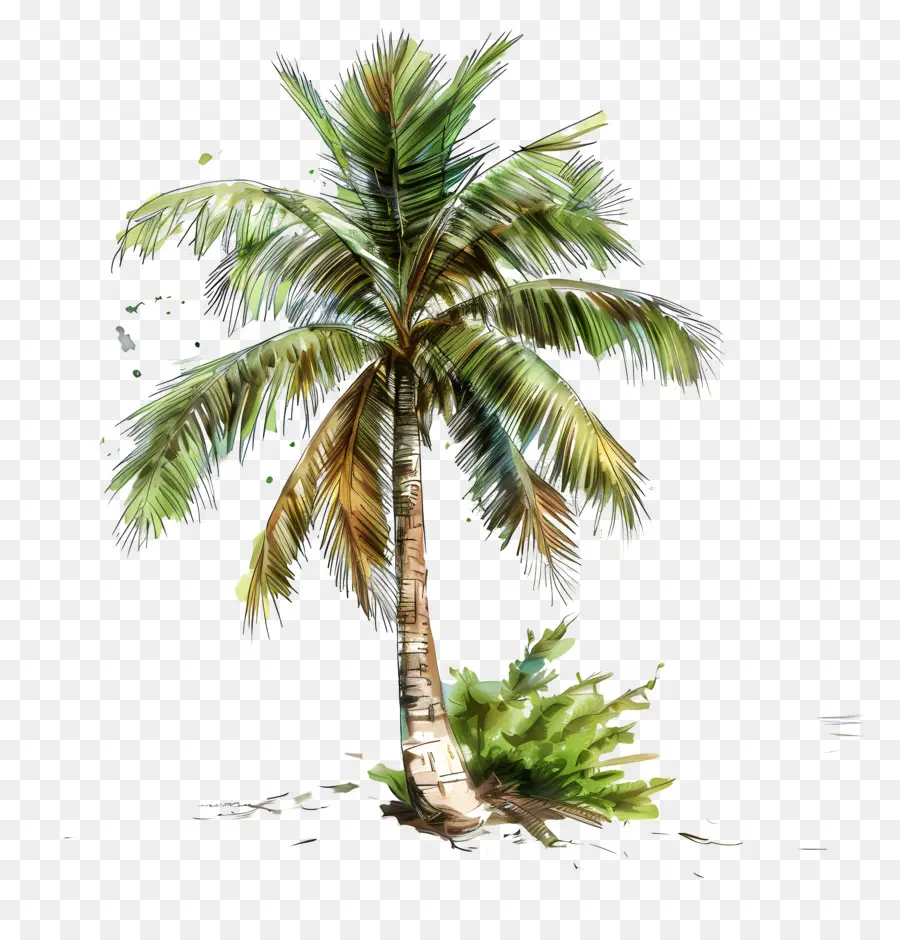пляж кокосовой пальмы，Картина пальма PNG