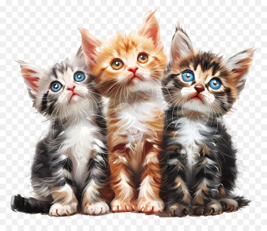 Три Маленьких Котенка，Кошки PNG