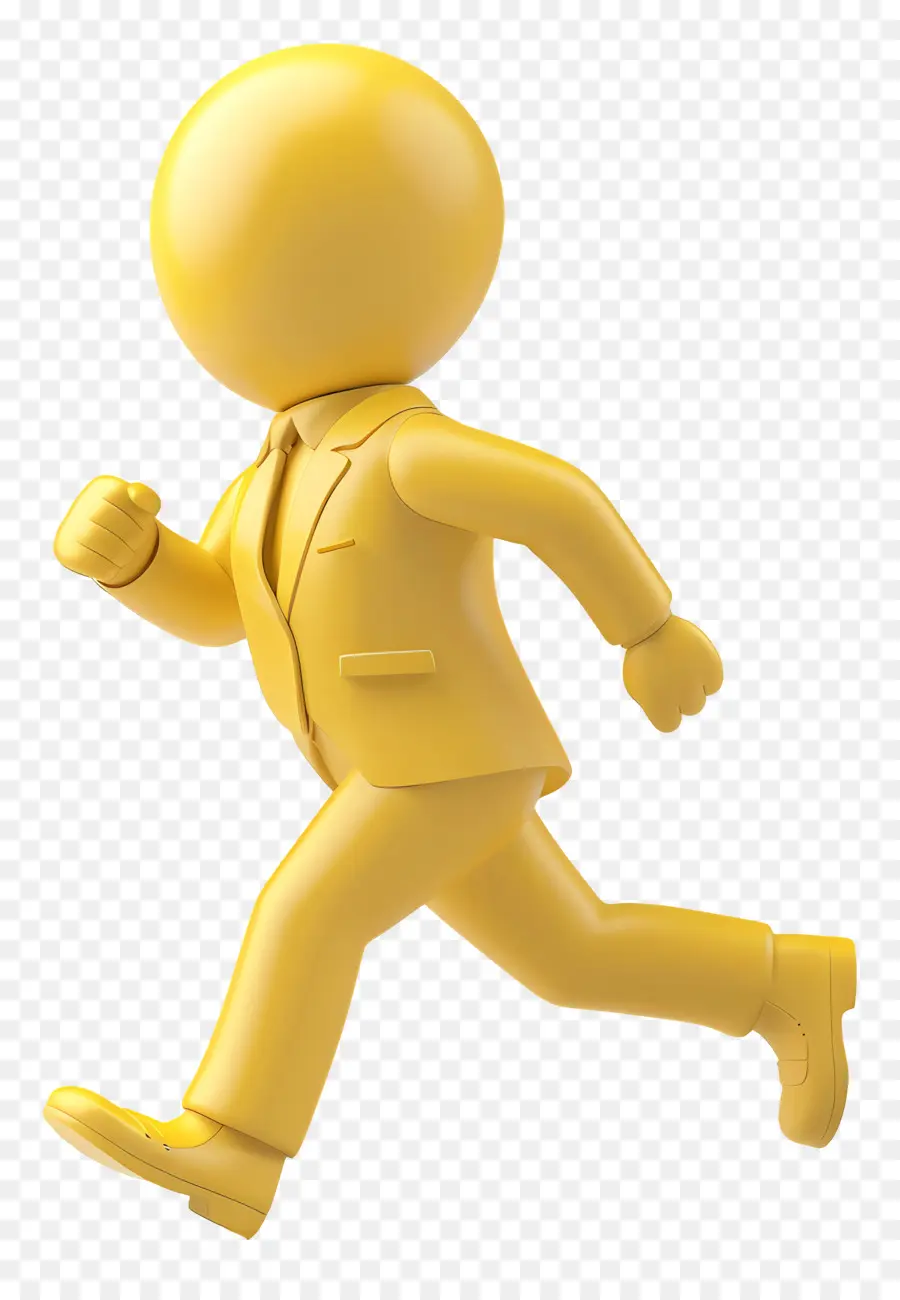 бизнесмен，Желтый костюм PNG