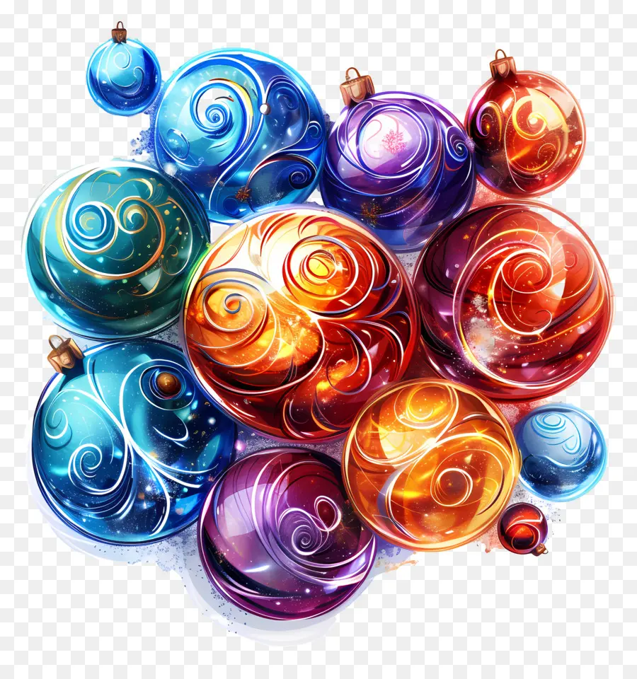 новогодние шары，Christmas Ornaments PNG