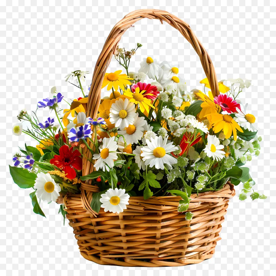 мая День，цветочная корзина PNG