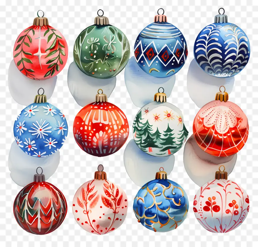 новогодние шары，Christmas Ornaments PNG