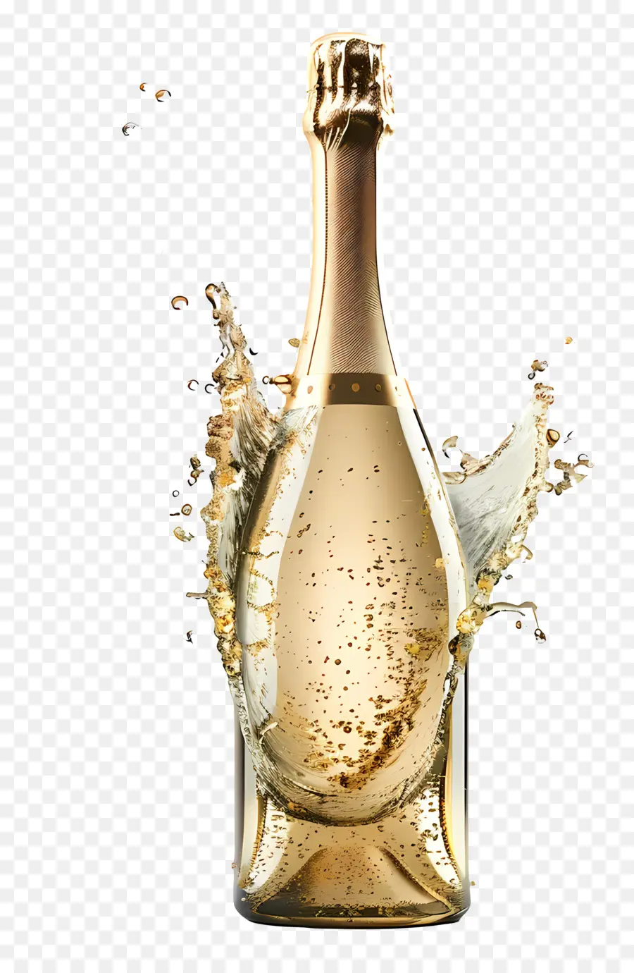 Champagne Bottle，игристое вино PNG