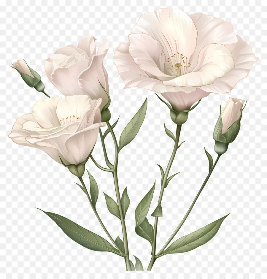 цветок лизиантуса，Белые Розы PNG