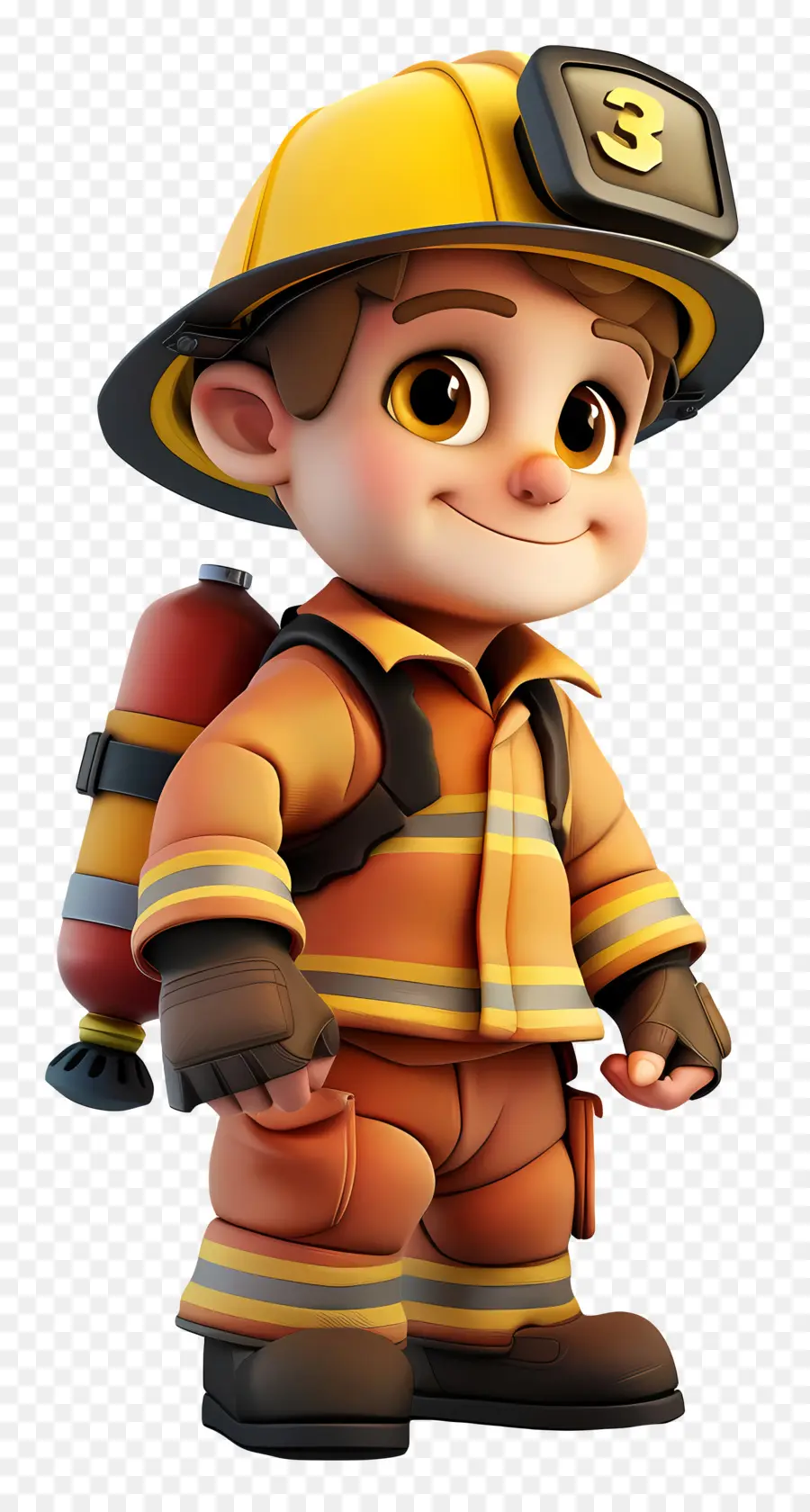 Пожарный，персонажа из мультфильма PNG